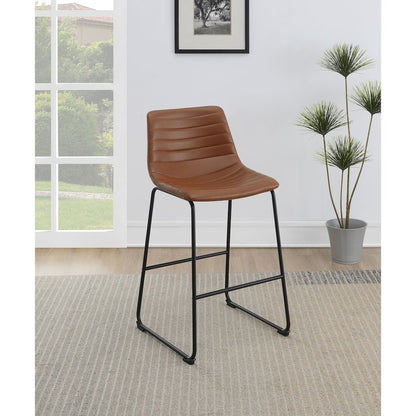 Zuni Upholstered Counter Height Chair Saddle (Set of 2)