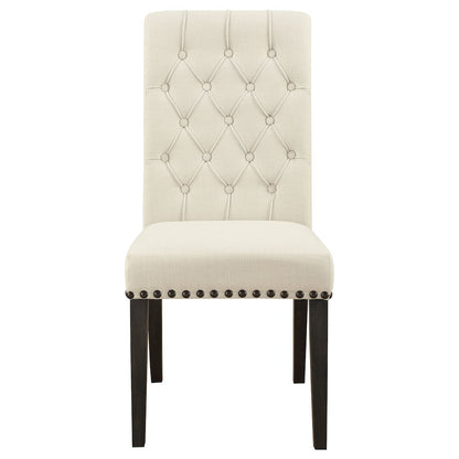 Alana Fabric Upholstered Dining Side Chair Beige (Set of 2)