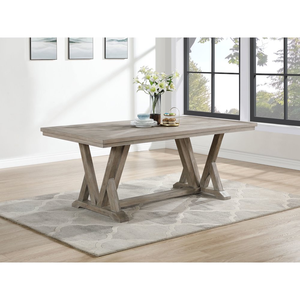 Cornelia Rectangular 82-inch Dining Table Coastal Grey