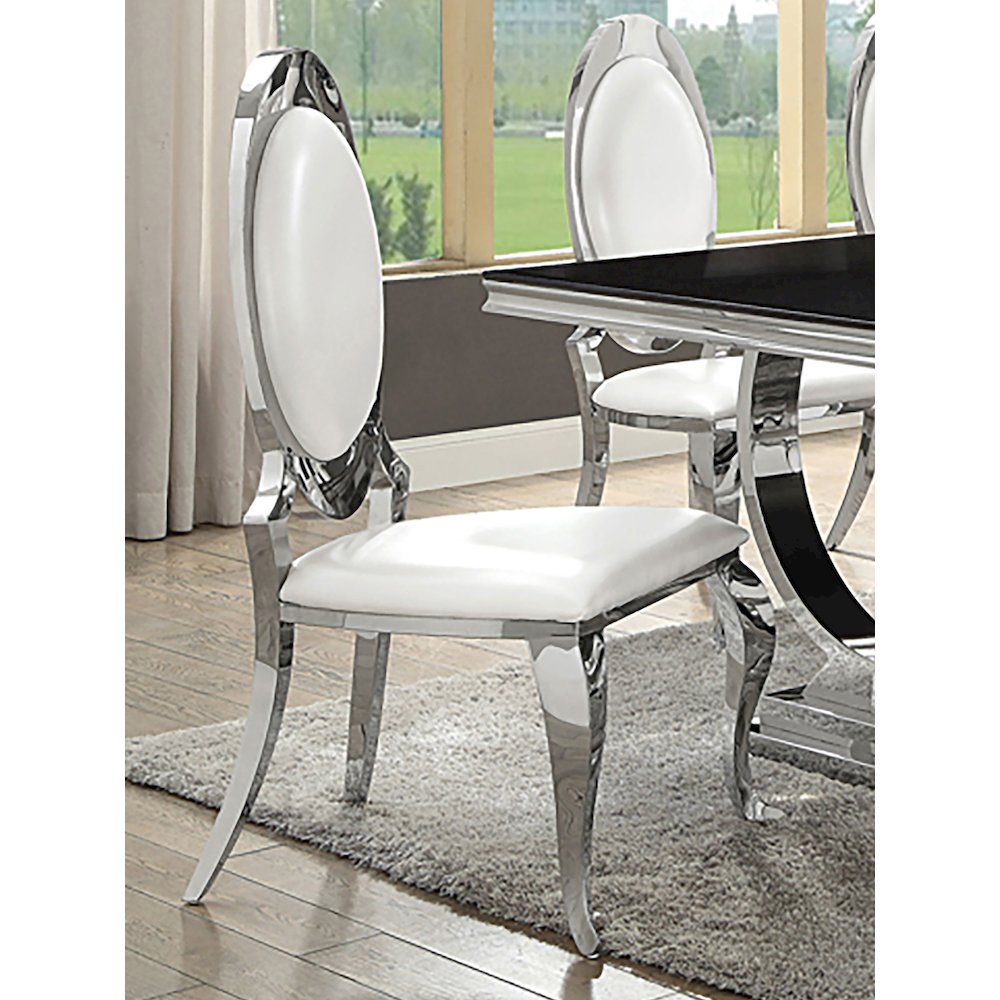 Anchorage Upholstered Dining Chair Cream White (Set of 2)