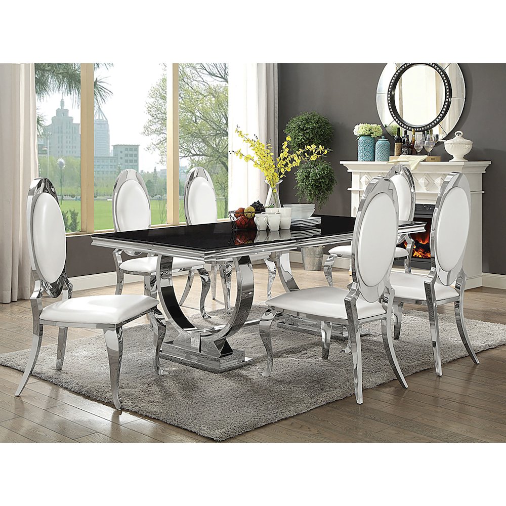 Anchorage Upholstered Dining Chair Cream White (Set of 2)