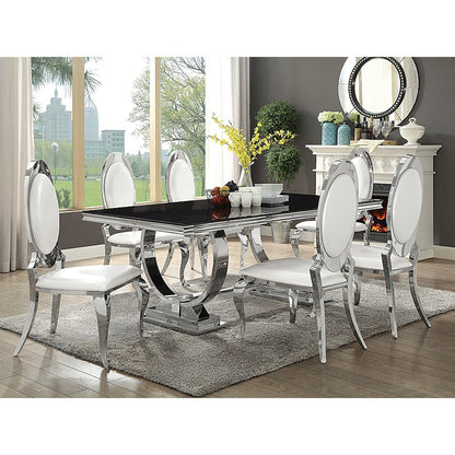 Anchorage Upholstered Dining Chair Cream White (Set of 2)
