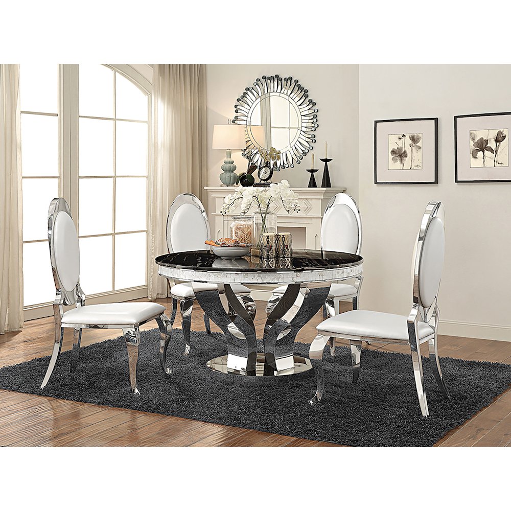 Anchorage Upholstered Dining Chair Cream White (Set of 2)