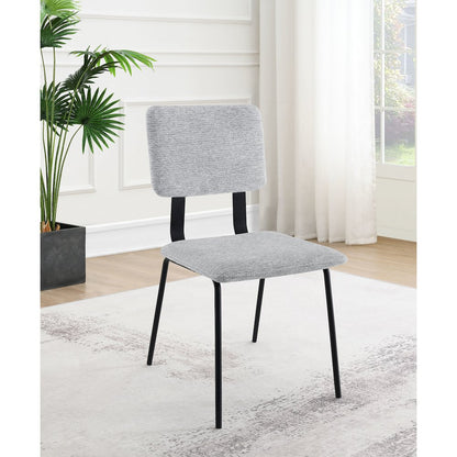 Calla Fabric Upholstered Dining Side Chair Grey (Set of 2)