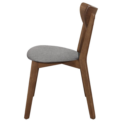 Alfredo Dining Side Chair Grey and Natural Walnut (Set of 2)