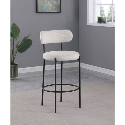 Viola Boucle Upholstered Bar Chair Cream (Set of 2)
