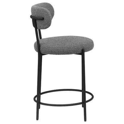 Viola Boucle Upholstered Counter Chair Grey (Set of 2)