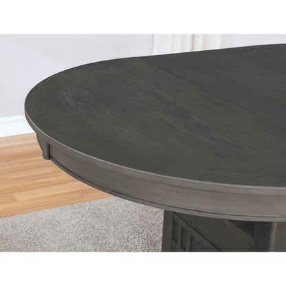 Lavon 5-piece Oval Extension Leaf Dining Set Medium Grey