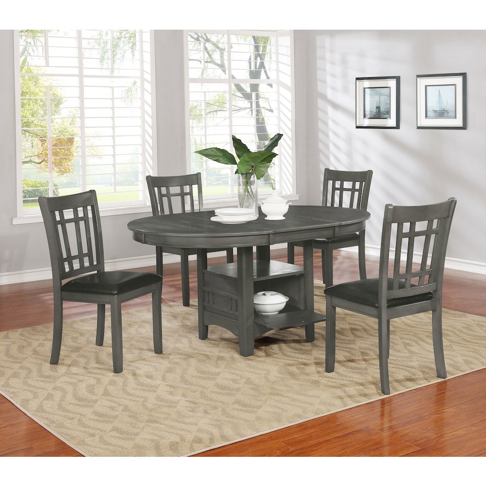 Lavon Wood Dining Side Chair Medium Grey (Set of 2)