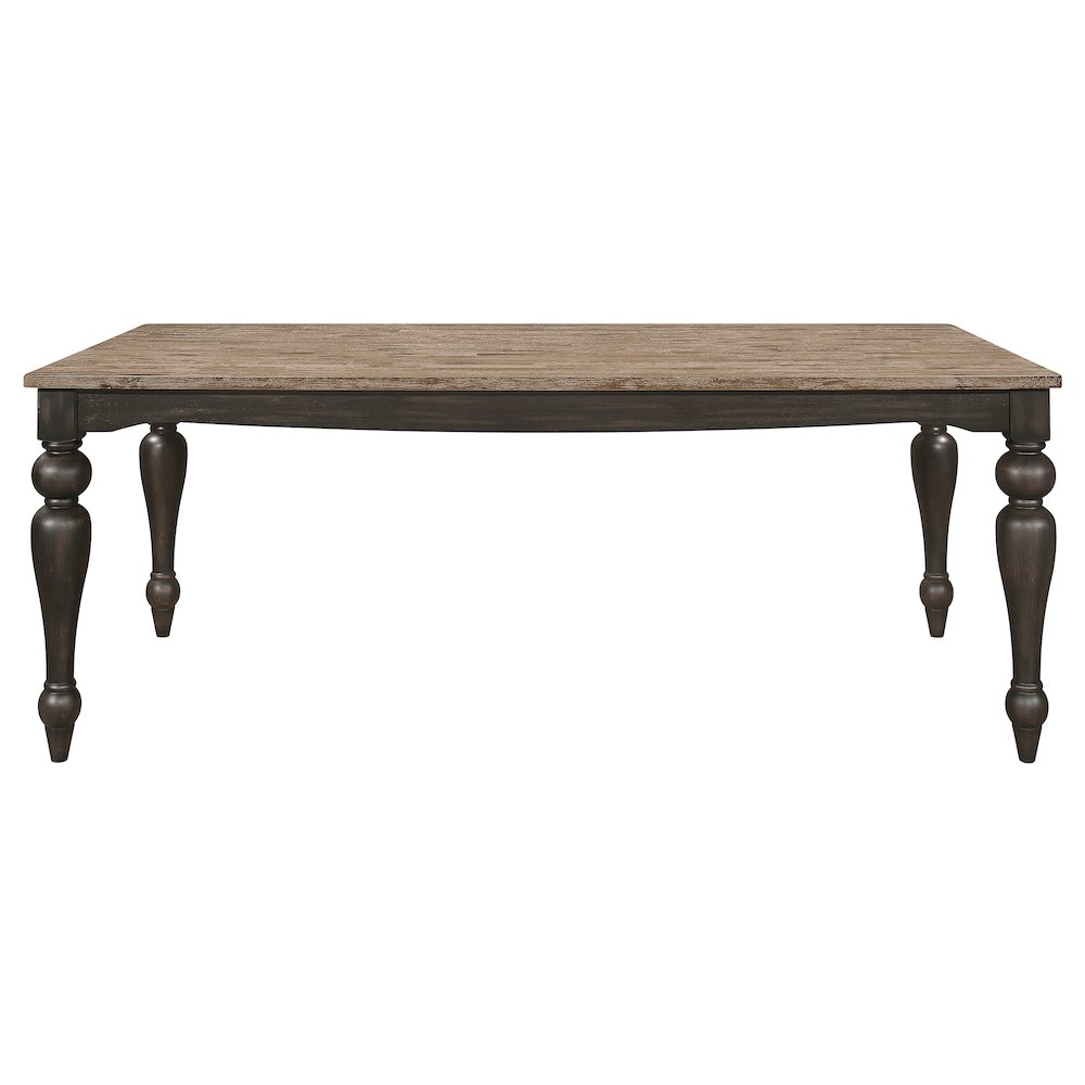 Bridget Rectangular 79-inch Dining Table Brown Brushed