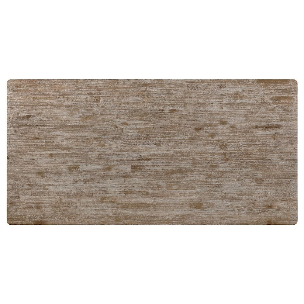 Bridget Rectangular 79-inch Dining Table Brown Brushed