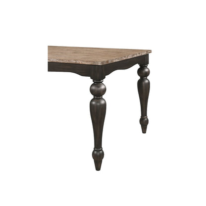 Bridget Rectangular 79-inch Dining Table Brown Brushed