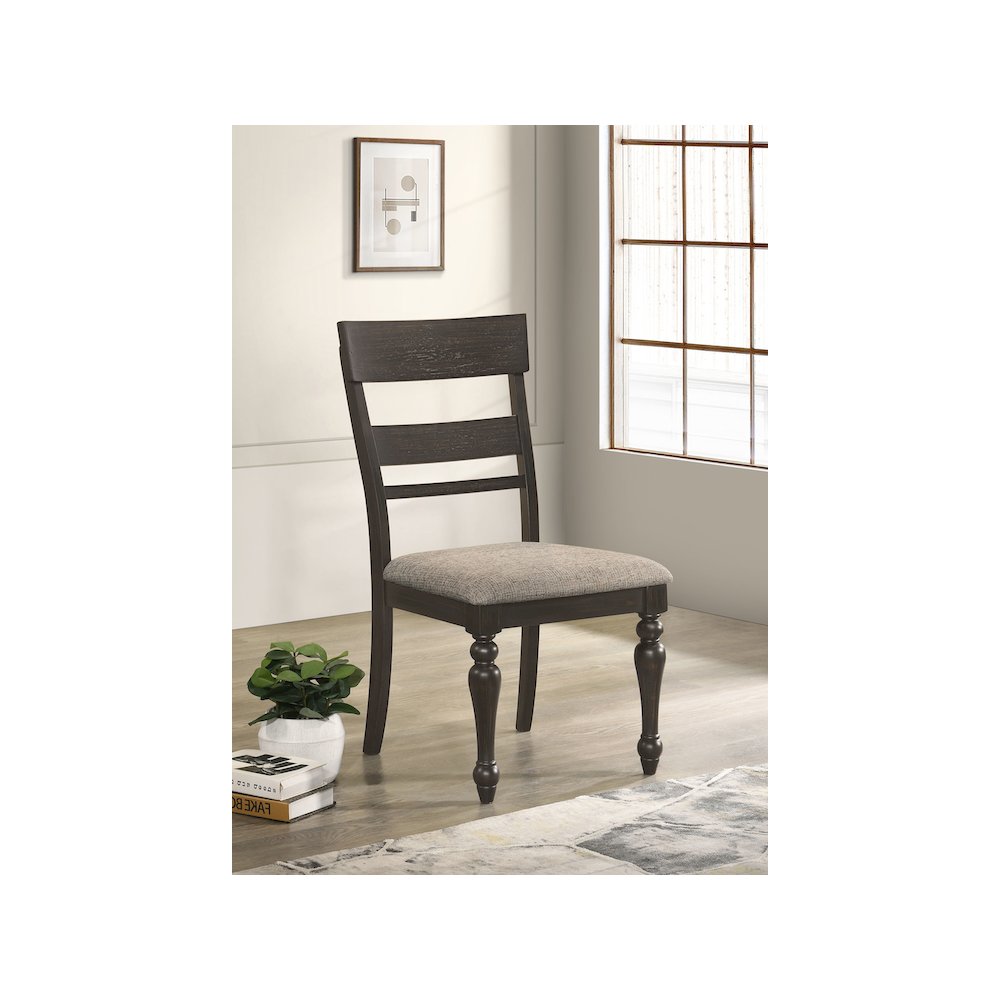 Bridget Wood Dining Side Chair Charcoal (Set of 2)