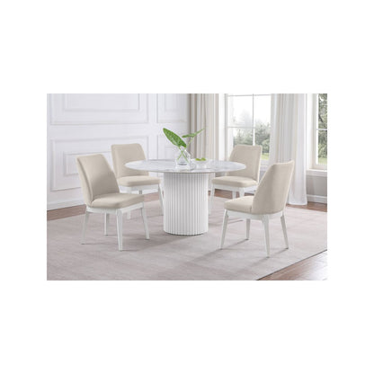 Carissa Upholstered Dining Side Chair Beige (Set of 2)