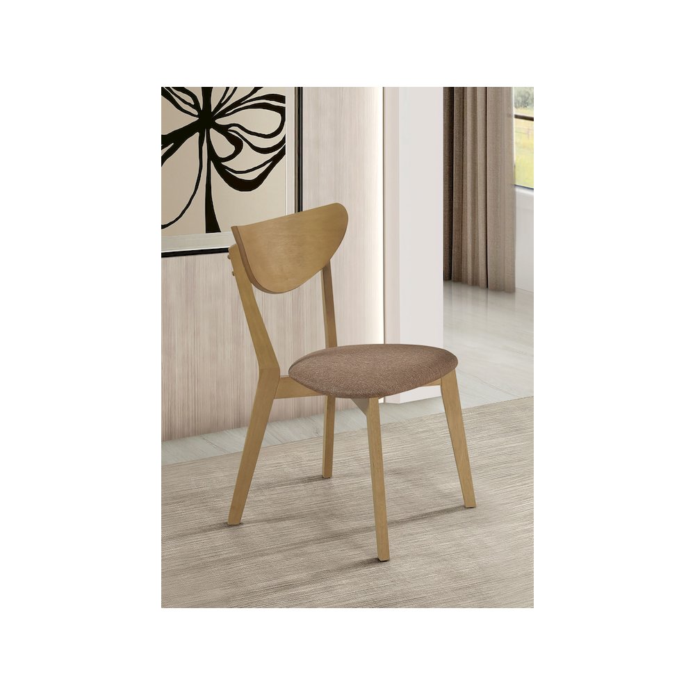Elowen Wood Dining Side Chair Light Walnut (Set of 2)