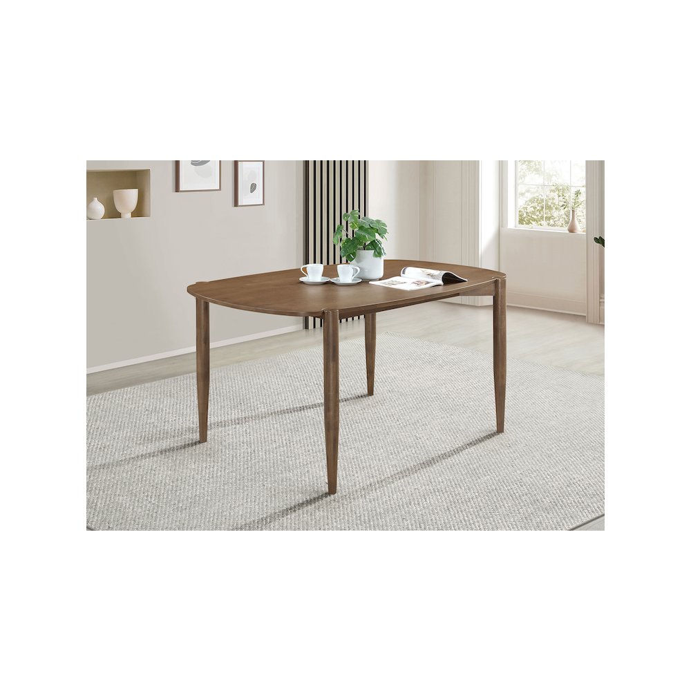 Dortch Oval 63-inch Solid Wood Dining Table Walnut