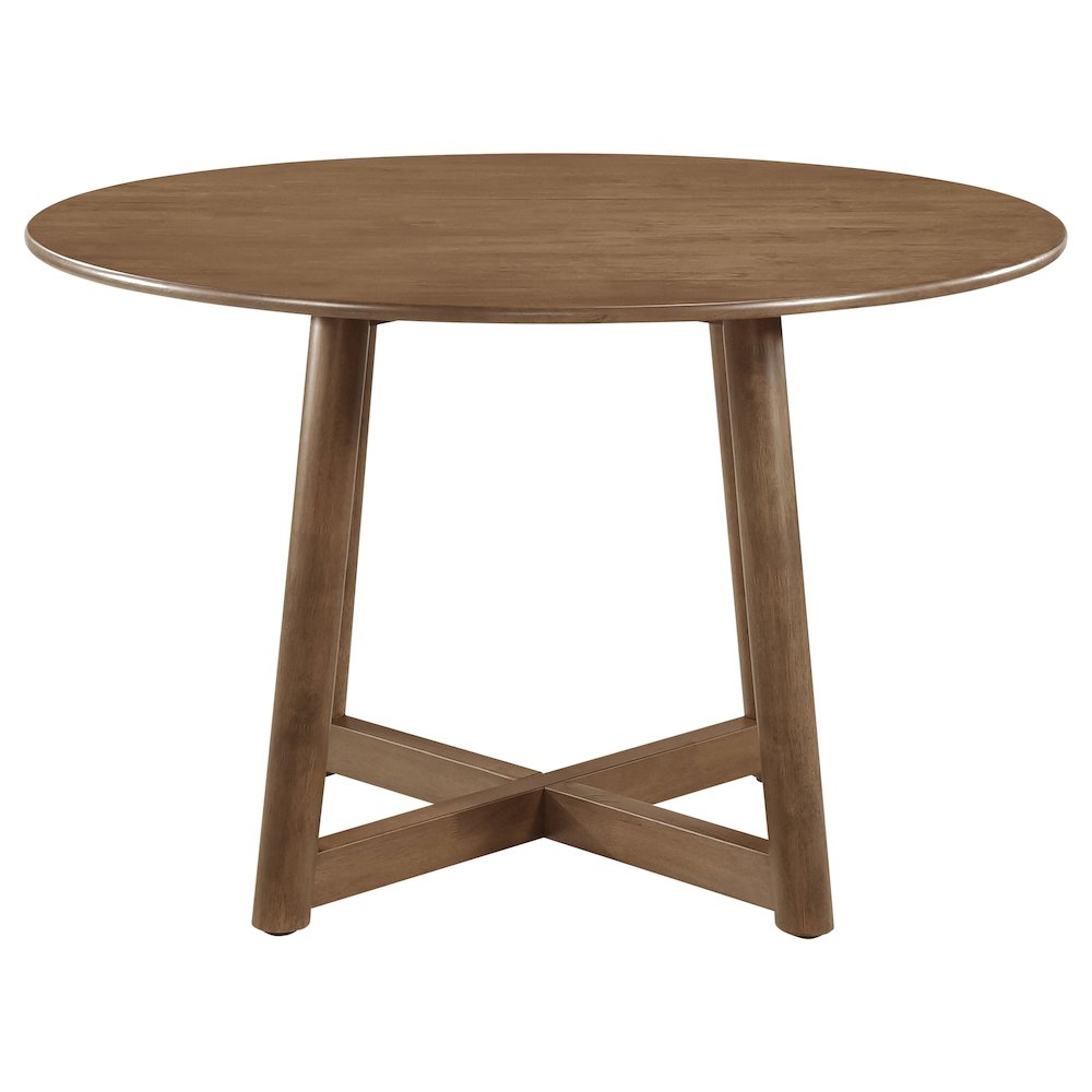 Dinah Round 47-inch Solid Wood Dining Table Walnut