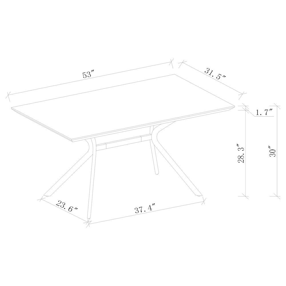 Edgecreek 53-inch Composite Wood Dining Table Light Brown