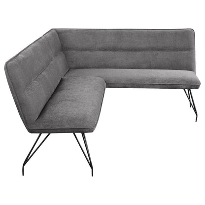 Dodson Fabric Upholstered L-Shaped Nook Dining Bench Grey