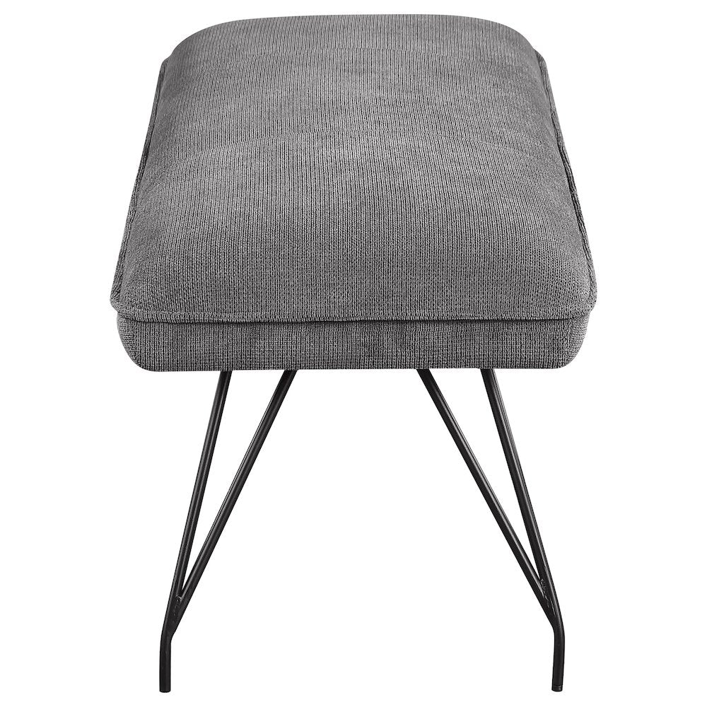 Dodson Fabric Upholstered Dining Bench Grey