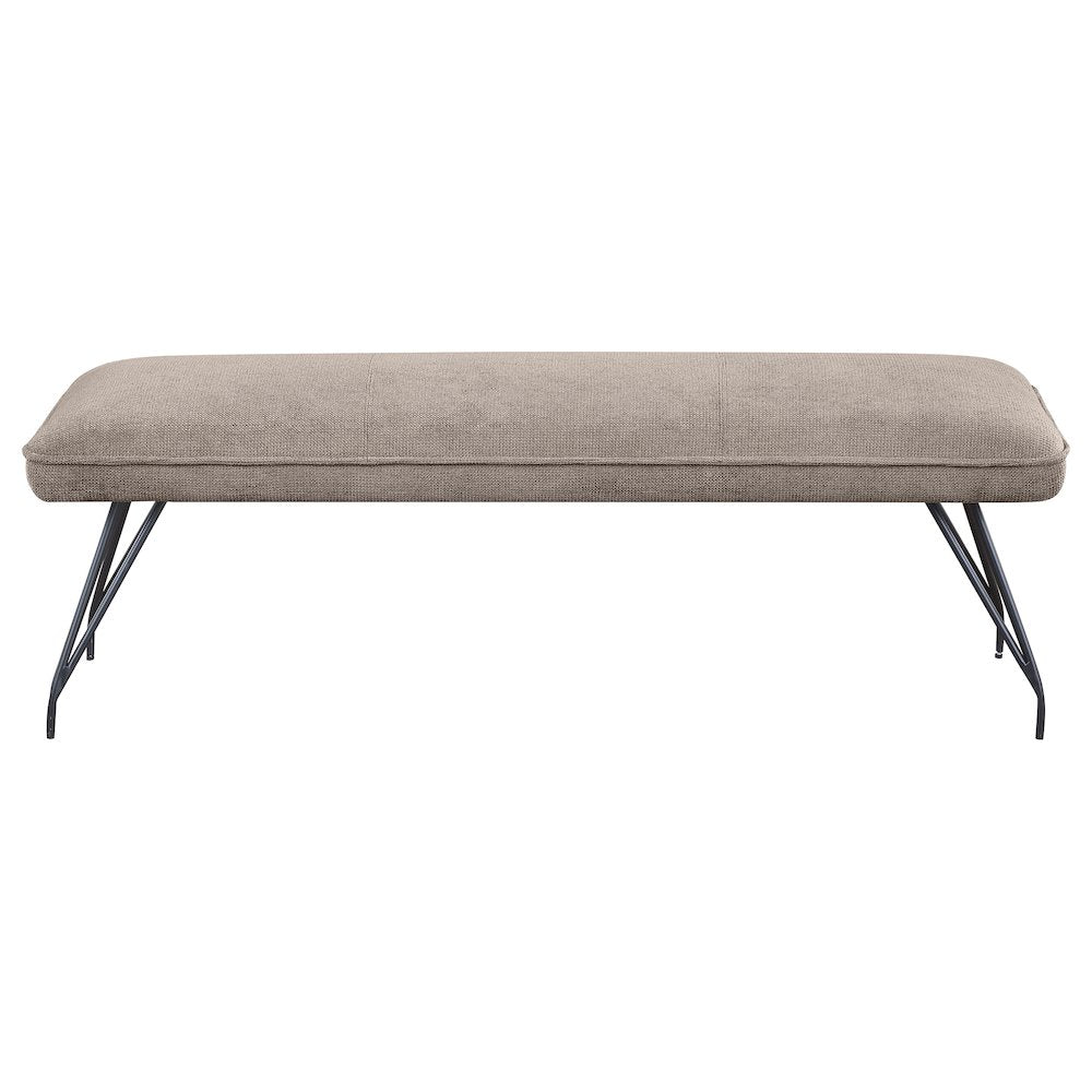 Dodson Fabric Upholstered Dining Bench Taupe