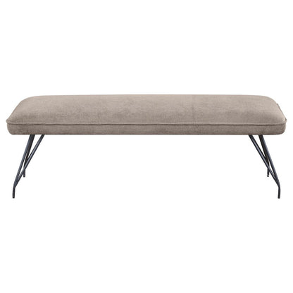 Dodson Fabric Upholstered Dining Bench Taupe