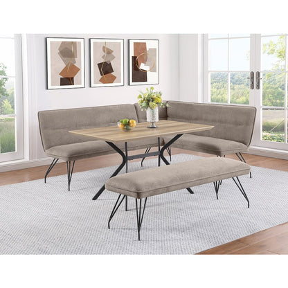 Dodson Fabric Upholstered Dining Bench Taupe