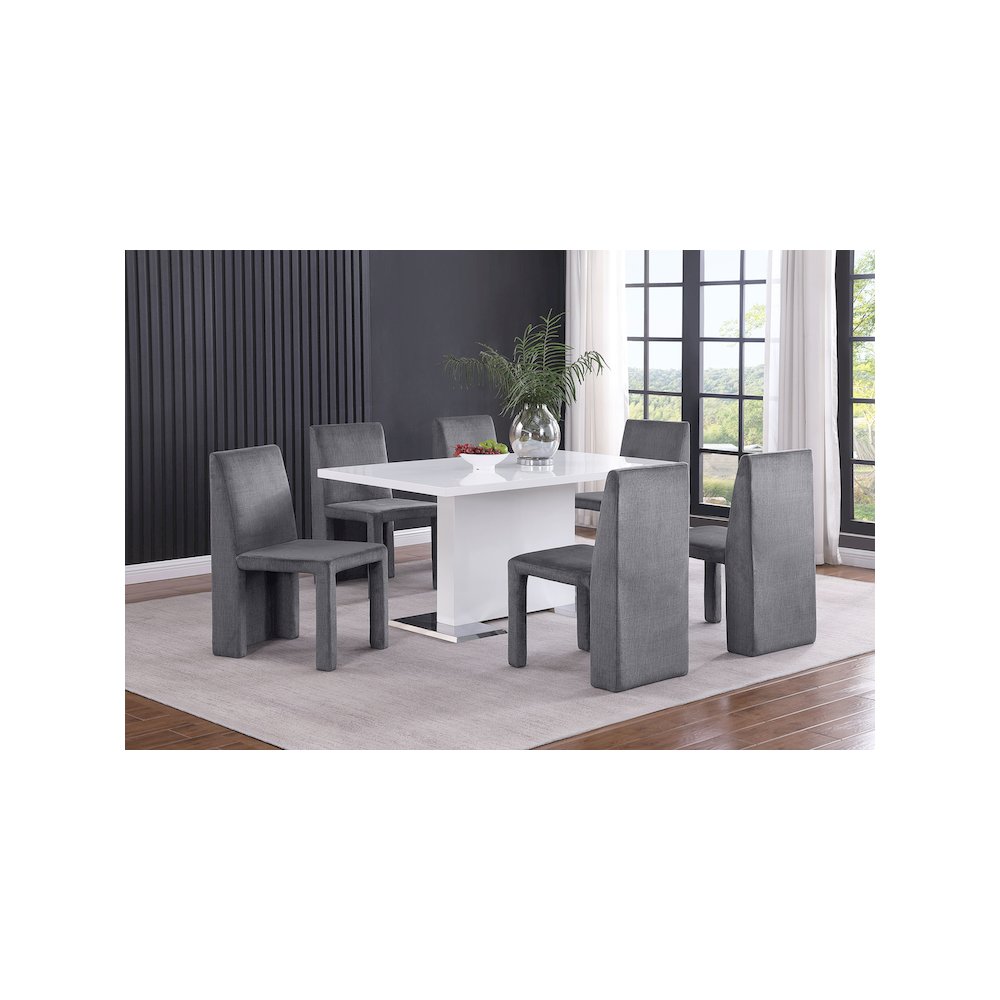 Tordera Velvet Upholstered Dining Side Chair Grey (Set of 2)