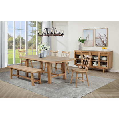 Middleton 76-inch Extension Leaf Dining Table Natural Brown