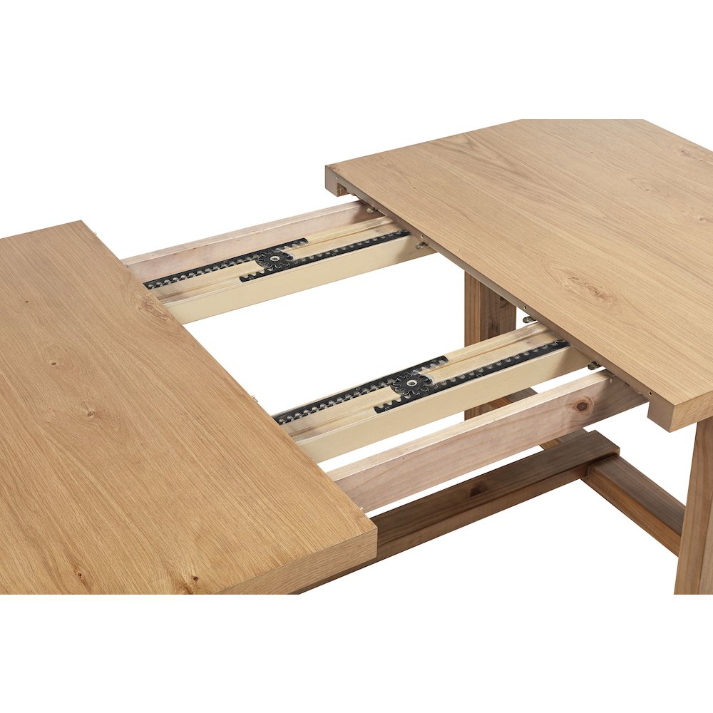 Middleton 6-piece Extension Leaf Dining Set Natural Brown