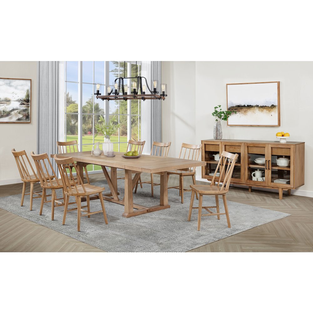 Middleton 10-piece Extension Leaf Dining Set Brown and Black