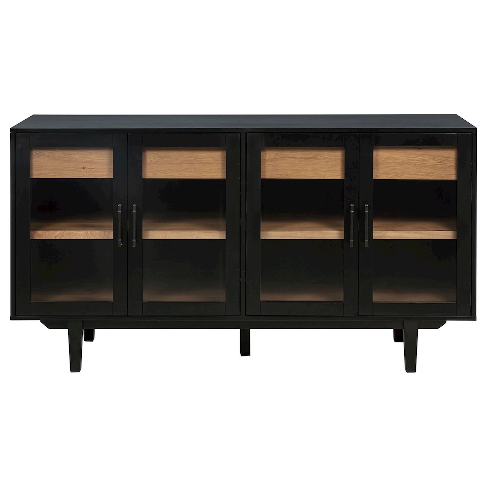 Middleton 4-door Sideboard Server with Dual Drawers Black