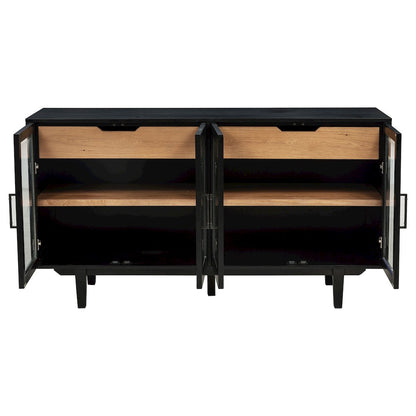Middleton 4-door Sideboard Server with Dual Drawers Black