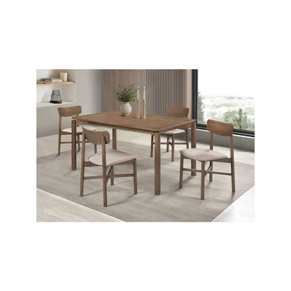 Parkridge 5-piece 59-inch Wood Dining Set Natural Walnut
