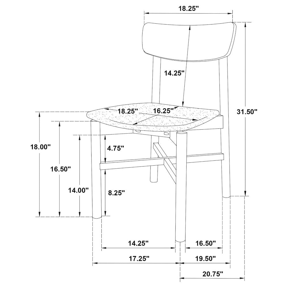 Parkridge 7-piece 59-inch Wood Dining Set Natural Walnut