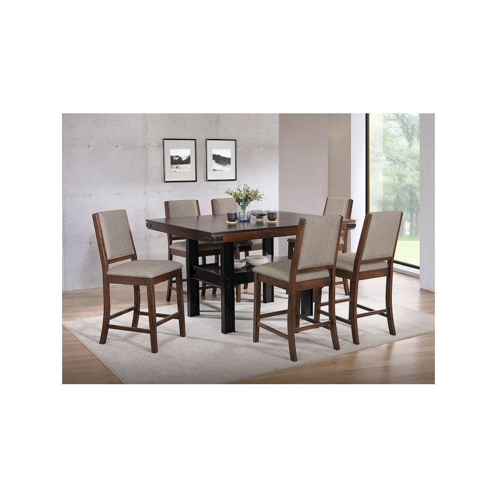 Patterson Upholstered Counter Chair Mango Oak (Set of 2)