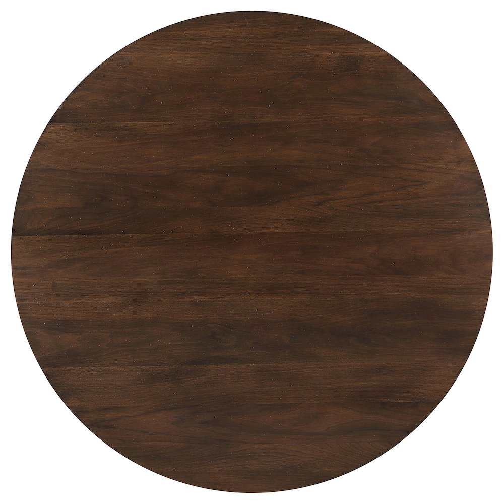 Everton 5-piece Round 53-inch Dining Table Set Dark Walnut