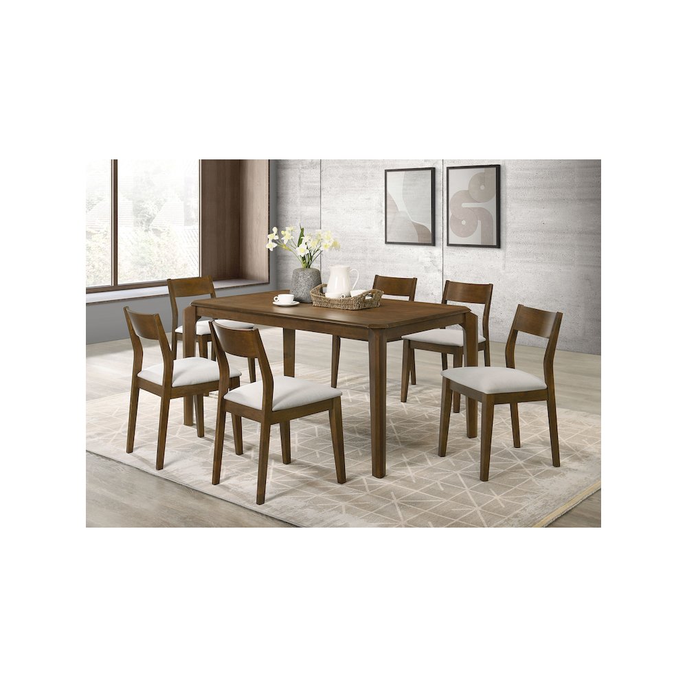 Almonte Dining Chair Upholstered Seat Dark Brown (Set of 2)