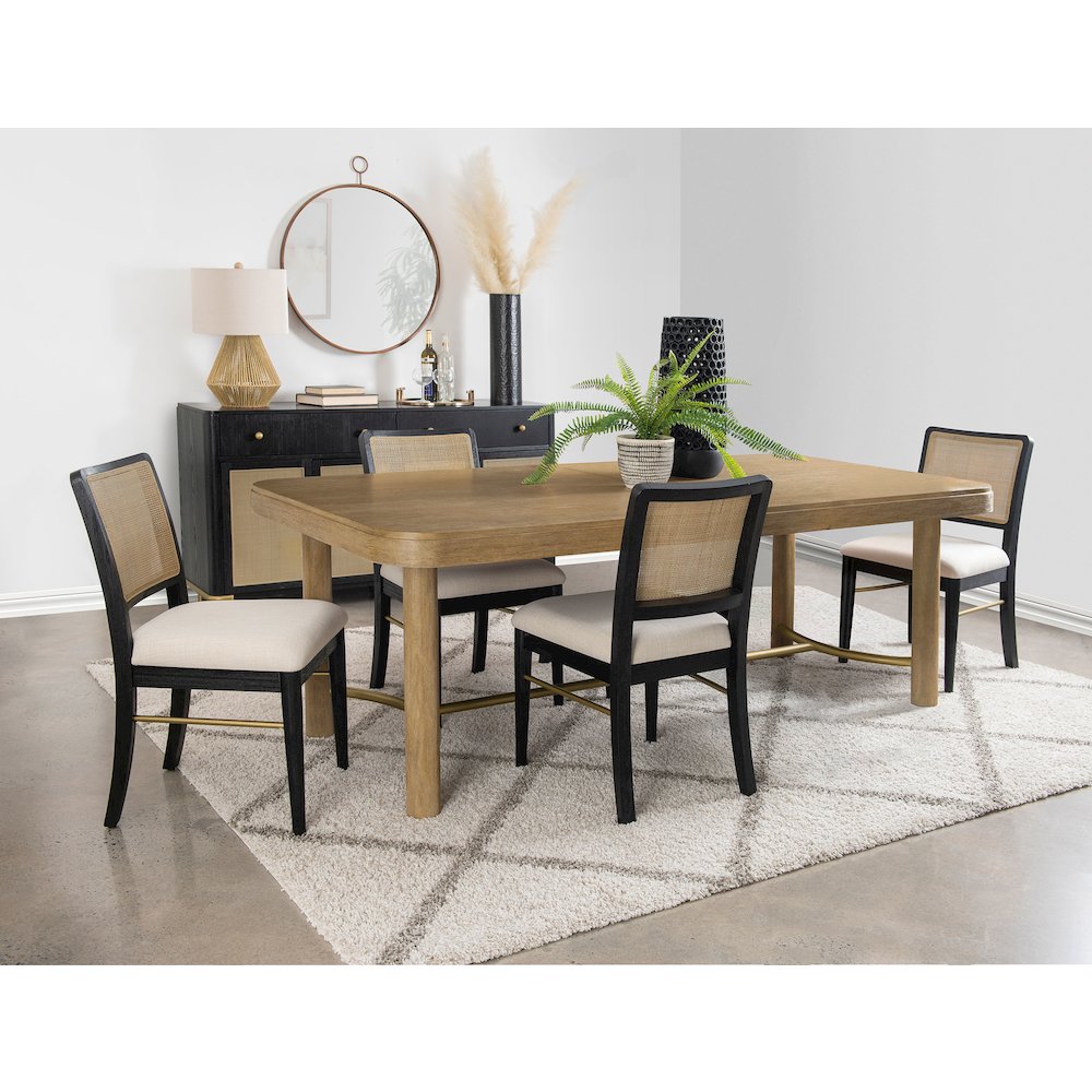 Arini 5-piece Extension Leaf Dining Table Set Black