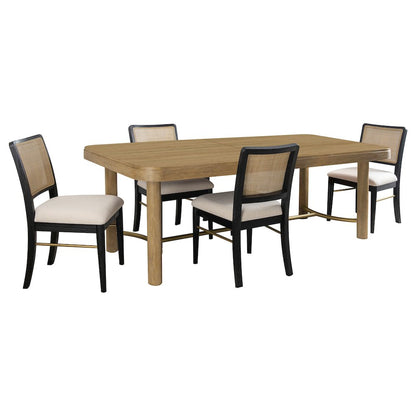 Arini 5-piece Extension Leaf Dining Table Set Black