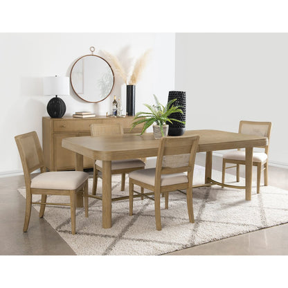 Arini 5-piece Extension Leaf Dining Table Set Sand Wash