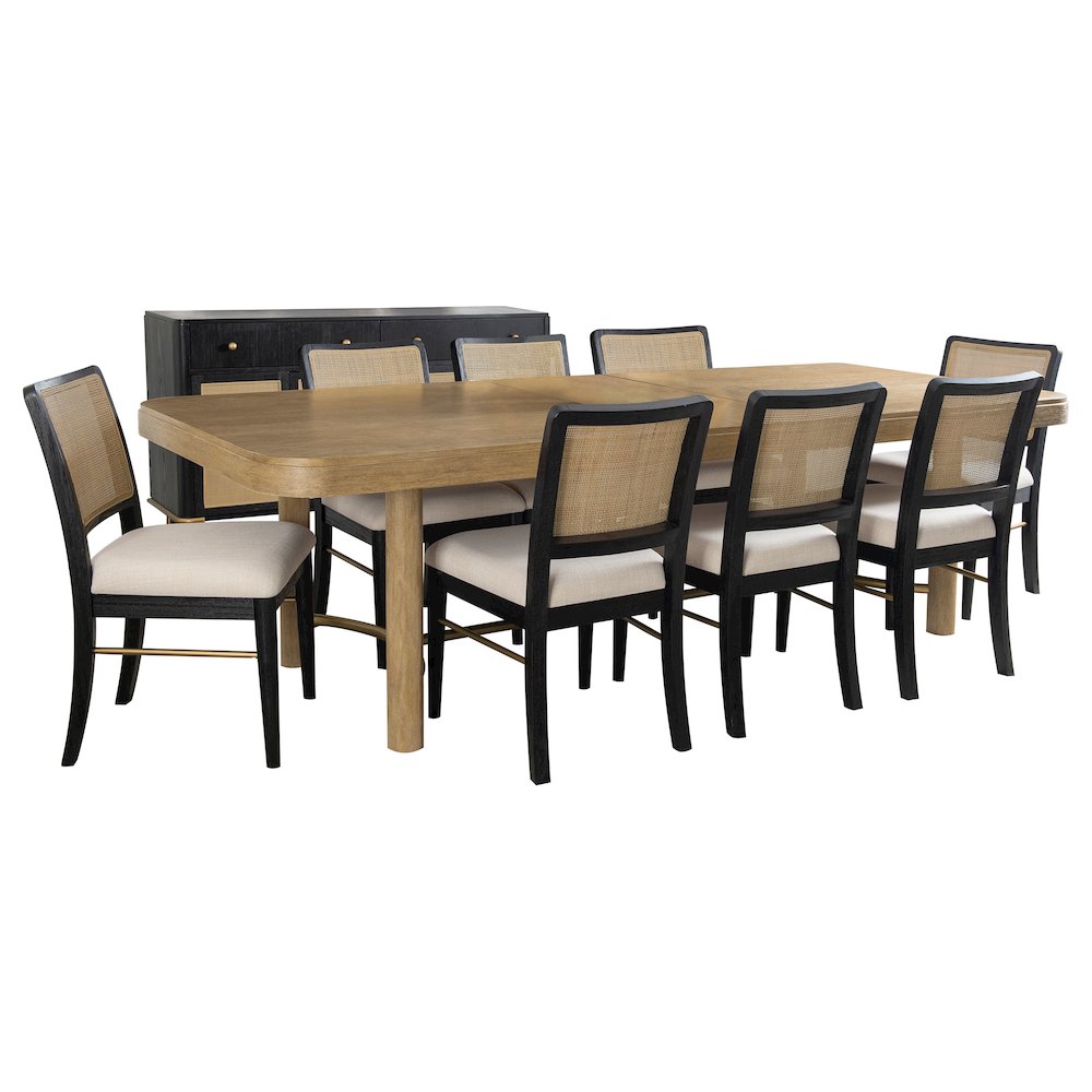 Arini 9-piece Extension Leaf Dining Table Set Black