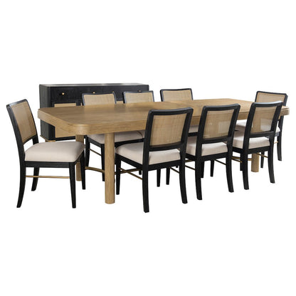 Arini 9-piece Extension Leaf Dining Table Set Black
