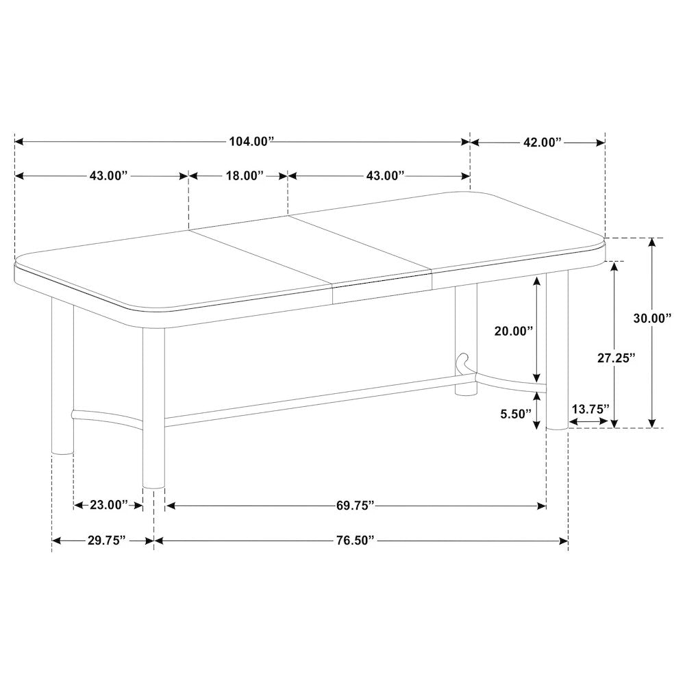 Arini 9-piece Extension Leaf Dining Table Set Black
