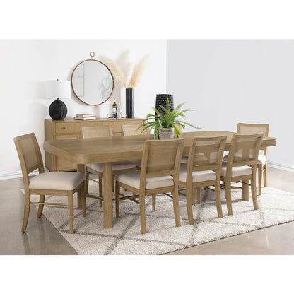 Arini 9-piece Extension Leaf Dining Table Set Sand Wash