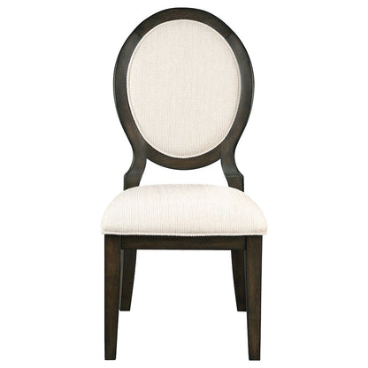 Twyla 7-piece Round Wood Dining Room Table Set Dark Cocoa