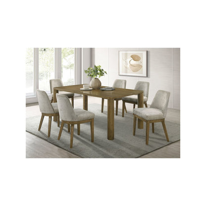 Castlewood Upholstered Dining Side Chair Brown Oak (Set of 2)