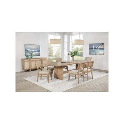 Kailani 7-piece Rectangular Wood Dining Table Set Beige Oak
