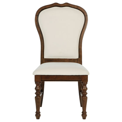 Landon Upholstered Dining Side Chair Rich Brown (Set of 2)