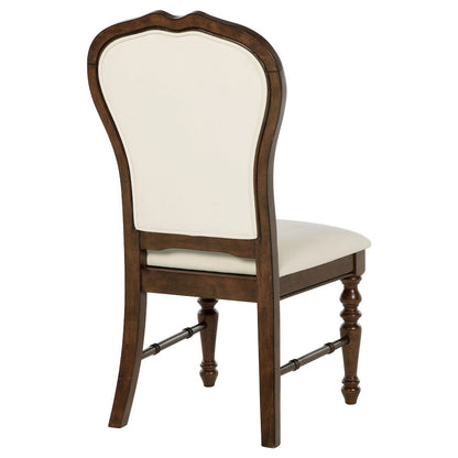 Landon Upholstered Dining Side Chair Rich Brown (Set of 2)